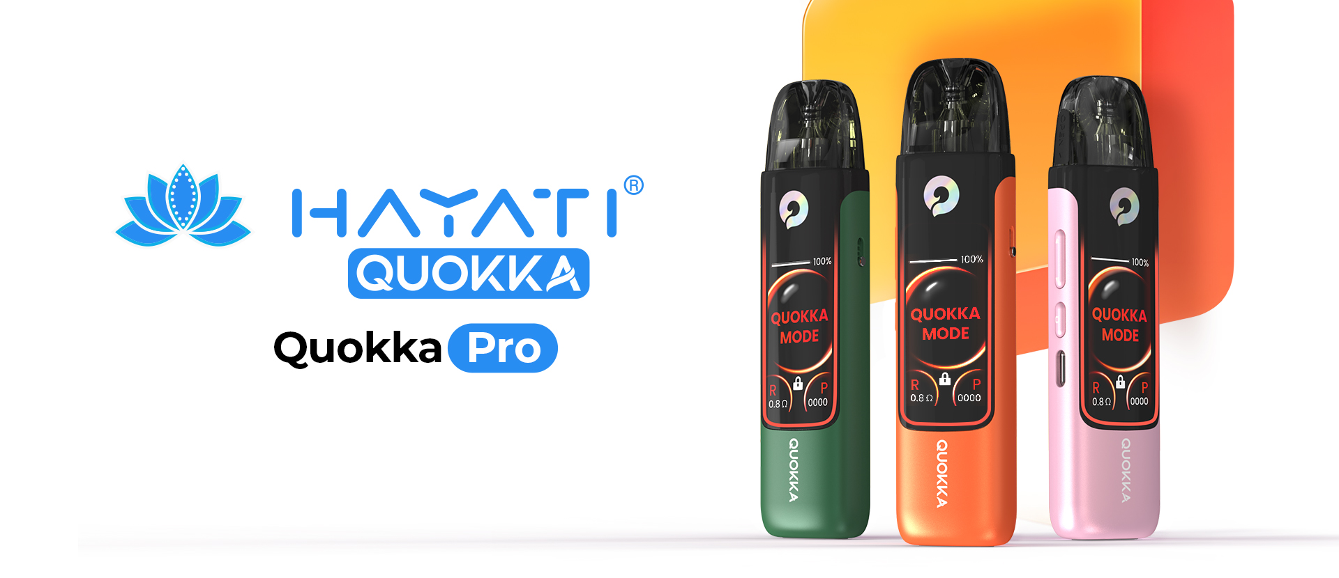 Hayati Quokka Pro Refillable Vape Kit — compact, stylish, adjustable airflow, 30W power, long-lasting 1100mAh battery, Type-C charging, UK‑made, versatile vaping